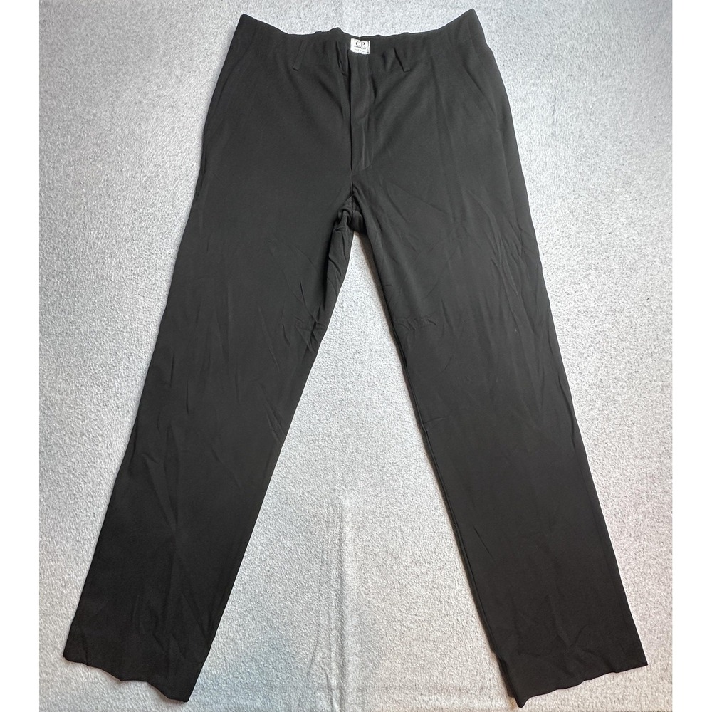 C.P. Company Pants Mens 35x31 Black Pleated Dress Work Stretch Italy Business